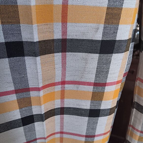 29x34 Vintage 1970s Plaid Bellbottom Jeans Mann USA Cloth Mod Talon 42 Mod Disco - Picture 5 of 8